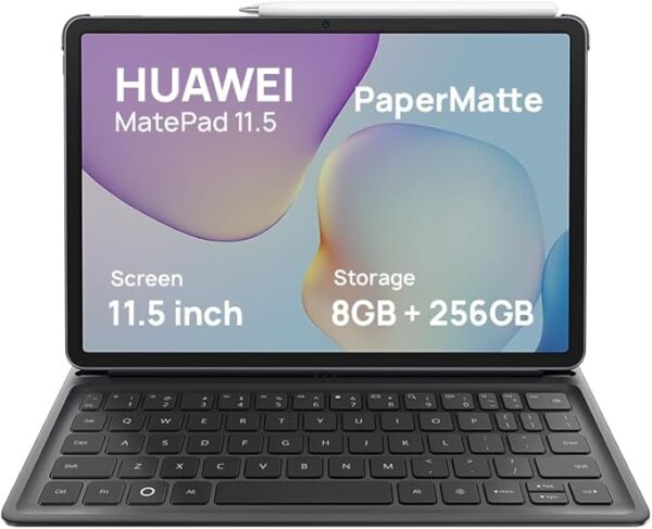 HUAWEI MatePad 11.5 Tablet, 11.5-inch 2.2K FullView Display, 6GB+128GB, with Smart Keyboard, 7700 mAh Battery, Camera 13MP, Wifi, HUAWEI Notes, Gray + M-Pen FOC